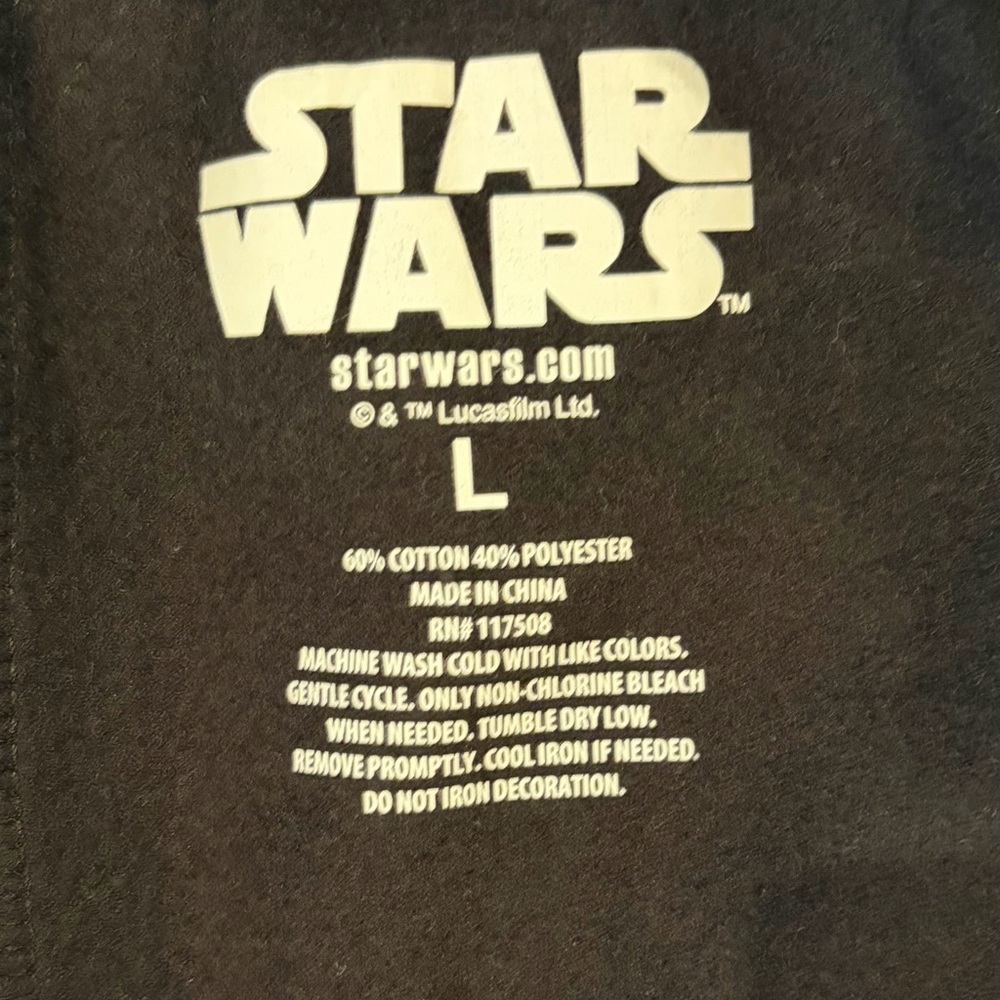 Star Wars High Waist Women’s Joggers Bold Logo Large Black White Drawstring - Picture 10 of 10